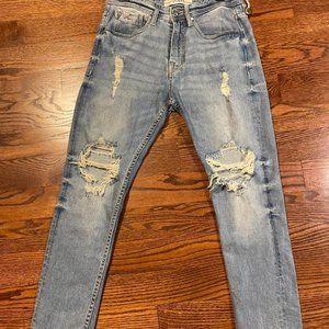 Guess mens blue ripped jeans